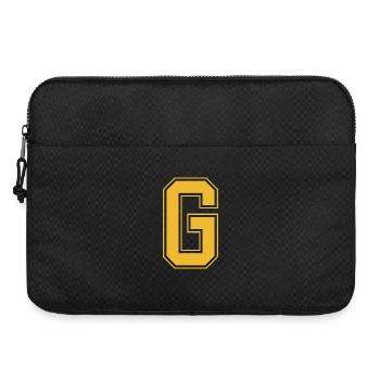 Monogramme Rouge Jaune College House Initial G - Sacoche pour ordinateur portable 15 pouces - noir - Devant