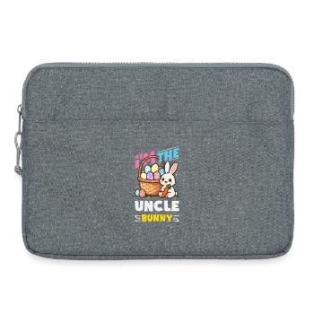 Joyeuse Pâques, douce chasse aux œufs du lapin, œufs de Pâques - Sacoche pour ordinateur portable 15 pouces - gris chiné - Devant