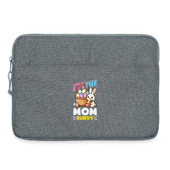 Joyeuse Pâques, douce chasse aux œufs du lapin, œufs de Pâques - Sacoche pour ordinateur portable 15 pouces - gris chiné - Devant