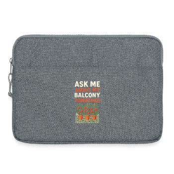 Balkontomaten | Urban Gardening - Laptoptasche 15" - Grau meliert - Vorne