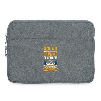 Camping Bonfire Camp Life Forest Camper - Laptoptasche 15" - Grau meliert - Vorne
