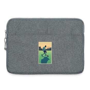 Joueur de football #5 - Sacoche pour ordinateur portable 15 pouces - gris chiné - Devant