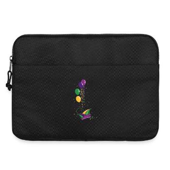 Karneval Mardi Gras Narrenkappe Luftballons - Laptoptasche 15" - Schwarz - Vorne