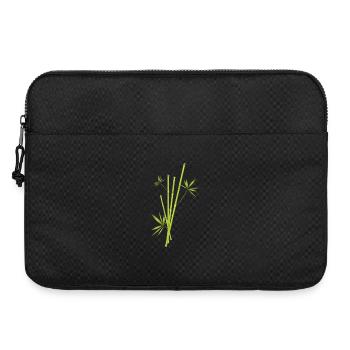 stylishly arranged bamboo with bamboo leaves - Laptop bag 15" - black - Front