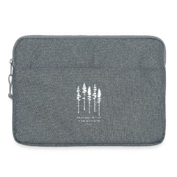 Nadelbäume Zitat John Muir - Laptoptasche 15" - Grau meliert - Vorne