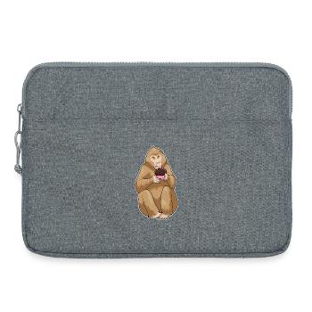 Muffin de singe - Sacoche pour ordinateur portable 15 pouces - gris chiné - Devant