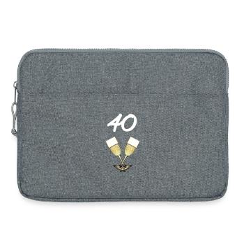 alltag, 40 Sektgläser farbig, für jedermann - Laptoptasche 15" - Grau meliert - Vorne