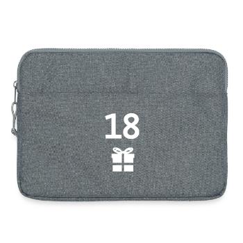 für Damen, 18 geschenkschachtel silhouette - Laptoptasche 15" - Grau meliert - Vorne