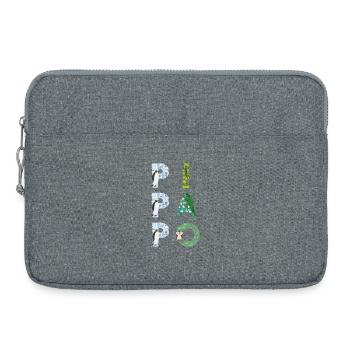Pipapo - Wortschätze - vergessene Wörter - Laptoptasche 15" - Grau meliert - Vorne