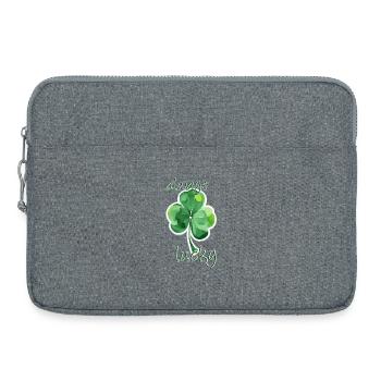 Always Lucky - Laptop bag 15" - heather grey - Front