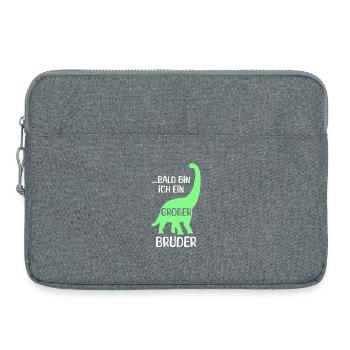 Dino Statement Stolzer Großer Bruder Bruderherz - Laptoptasche 15" - Grau meliert - Vorne