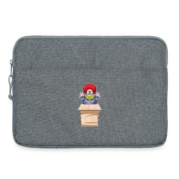 Carton d’Halloween des clowns - Sacoche pour ordinateur portable 15 pouces - gris chiné - Devant