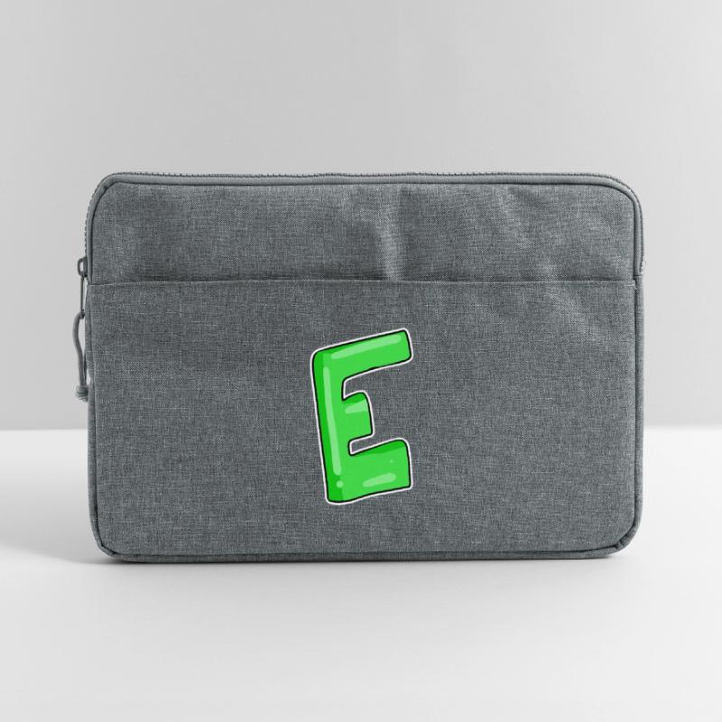 Letter E Initial point Laptop bag 15"