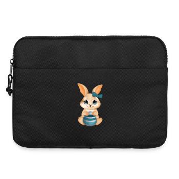 Mignon Lapin – Illustration mignonne - Sacoche pour ordinateur portable 15 pouces - noir - Devant