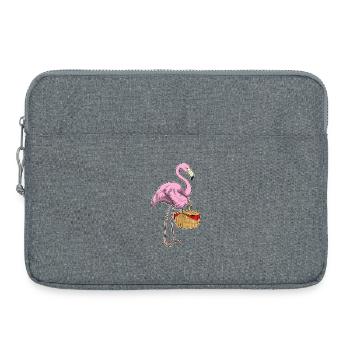 Flamingo Picnic Basket - Laptop bag 15" - heather grey - Front