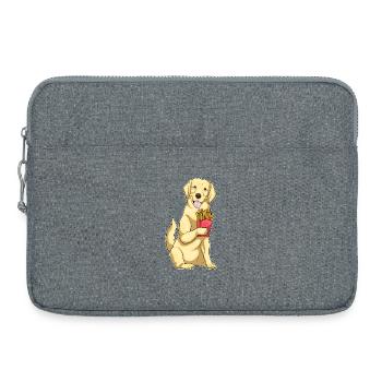 Frites du Labrador - Sacoche pour ordinateur portable 15 pouces - gris chiné - Devant