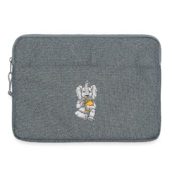 Frites d’éléphant à la française - Sacoche pour ordinateur portable 15 pouces - gris chiné - Devant