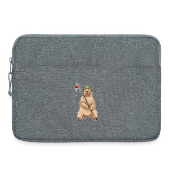 Canne à pêche Bear Angler Canne à pêche - Sacoche pour ordinateur portable 15 pouces - gris chiné - Devant
