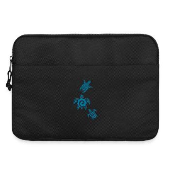 Drei blaue Meeresschildkröten - Laptoptasche 15" - Schwarz - Vorne