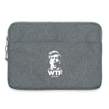 Überraschter Mann mit WIF-Text - Laptoptasche 15" - Grau meliert - Vorne