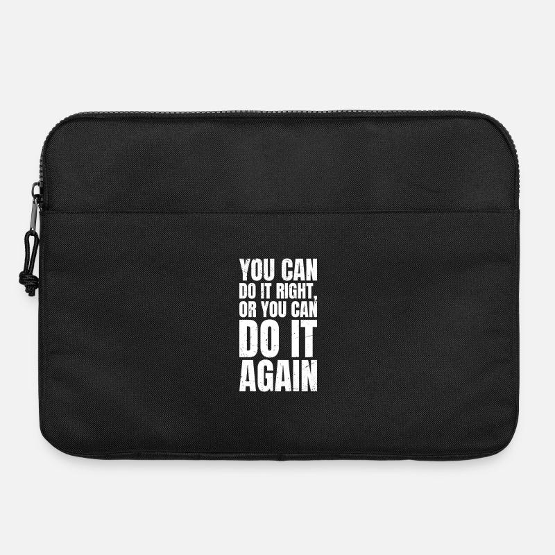 you can do it right or you can do it again - Laptop bag 15" - black