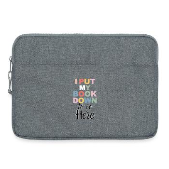 Funny Book Reader Quote Reading - Laptoptasche 15" - Grau meliert - Vorne
