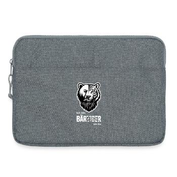 BÄRTIGER Bär & Tiger Bart-Wortspiel - Laptoptasche 15" - Grau meliert - Vorne