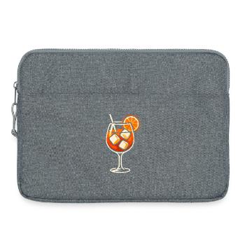 Idée cadeau en verre Spritz pour fête - Sacoche pour ordinateur portable 15 pouces - gris chiné - Devant