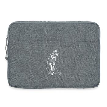 Médecin de la peste jouant au golf - Sacoche pour ordinateur portable 15 pouces - gris chiné - Devant