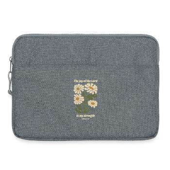 La joie du Seigneur est ma force fleurit - Sacoche pour ordinateur portable 15 pouces - gris chiné - Devant