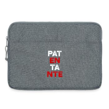 Marraine - Cadeau de baptême, famille - Sacoche pour ordinateur portable 15 pouces - gris chiné - Devant