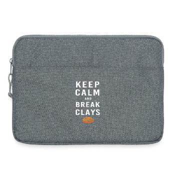 Schützenkönig Tontauben Scheiben Schützenfest - Laptoptasche 15" - Grau meliert - Vorne