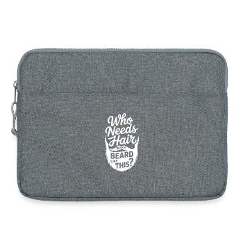 Who Needs Hair With A Beard Like This Bart Glatze - Laptop bag 15" - heather grey - Front