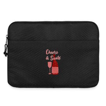 Cheers & Santé – Design artistique du vin - Sacoche pour ordinateur portable 15 pouces - noir - Devant