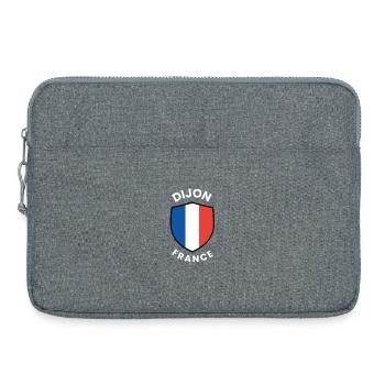 Dijon Frankreich Flaggenschild - Laptoptasche 15" - Grau meliert - Vorne