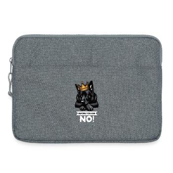 Before You Ask Schwarzer Schäferhund Schäferhunde - Laptoptasche 15" - Grau meliert - Vorne
