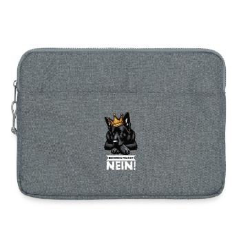 Bevor Du Fragst Schwarzer Schäferhund Schäferhunde - Laptoptasche 15" - Grau meliert - Vorne