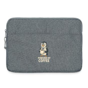 Coffee penguin with style - Laptop bag 15" - heather grey - Front