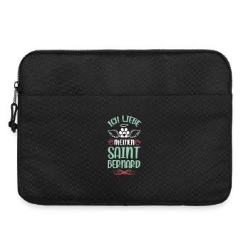 J’aime mon Saint-Bernard - Sacoche pour ordinateur portable 15 pouces - noir - Devant