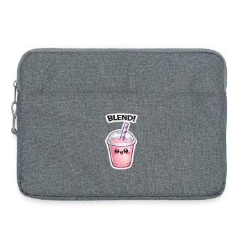 Kawaii Smoothie Becher BLEND - Laptoptasche 15" - Grau meliert - Vorne