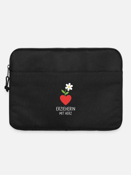 Éducateur au cœur - Sacoche pour ordinateur portable 15 pouces - noir