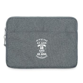 18 Jahre alt mit 45 Jahren Erfahrung Jubiläumshumor - Laptoptasche 15" - Grau meliert - Vorne