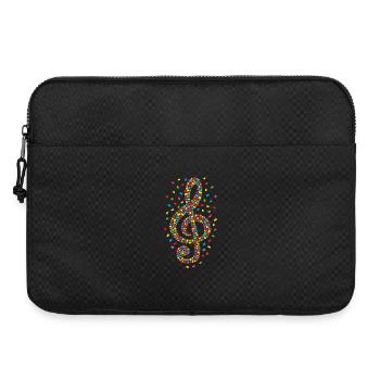 Musique de confettis de carnaval de Clef - Sacoche pour ordinateur portable 15 pouces - noir - Devant
