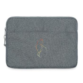 Katze Zeichnung Vintage - Laptoptasche 15" - Grau meliert - Vorne