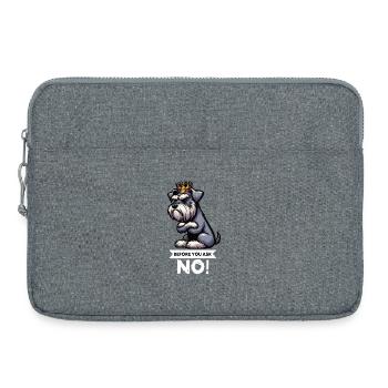 Before You Ask Schnauzer Riesenschnauzer - Laptop bag 15" - heather grey - Front