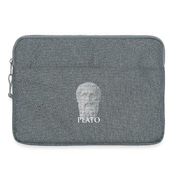 Platons Halbtonporträt - Laptoptasche 15" - Grau meliert - Vorne