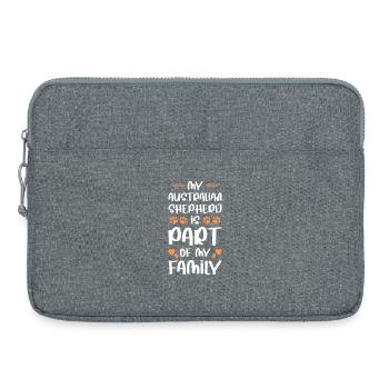 Amour familial des Bergers Australiens - Sacoche pour ordinateur portable 15 pouces - gris chiné - Devant