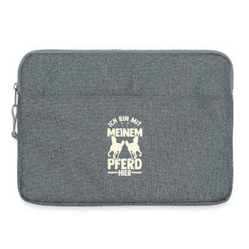 Reiten Pferdeliebhaber Reiterhof Pferde - Laptoptasche 15" - Grau meliert - Vorne