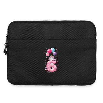 6e anniversaire de la fille Twiny Unicorn 6e - Sacoche pour ordinateur portable 15 pouces - noir - Devant