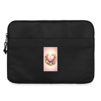 Best Mum Herz mit Blumenkranz - Laptoptasche 15" - Schwarz - Vorne